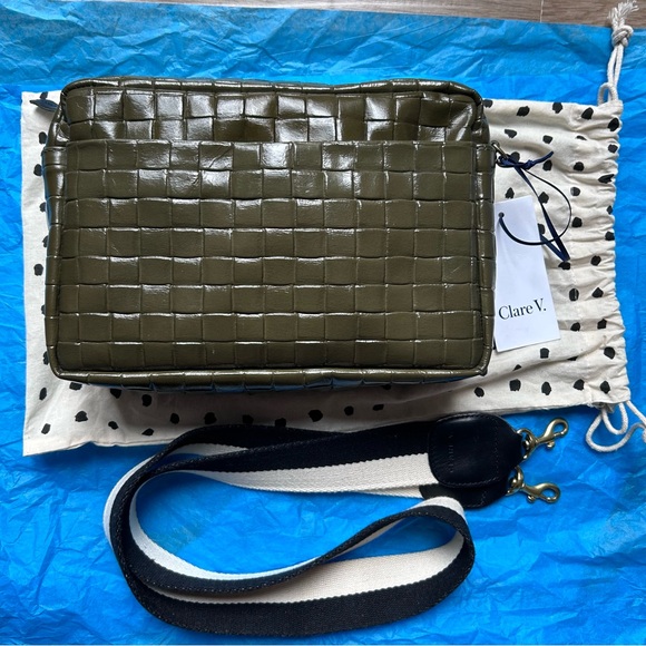 Clare V Marisol Croc Midi Sac Crossbody Leather Bag - Picture 2 of 8